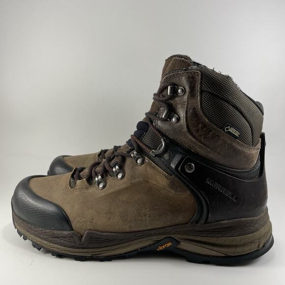 Merrell Crestbound Mid Hiking Backpacking Boots Mens Size 11.5 GTX Goretex Brown - Picture 4 of 12